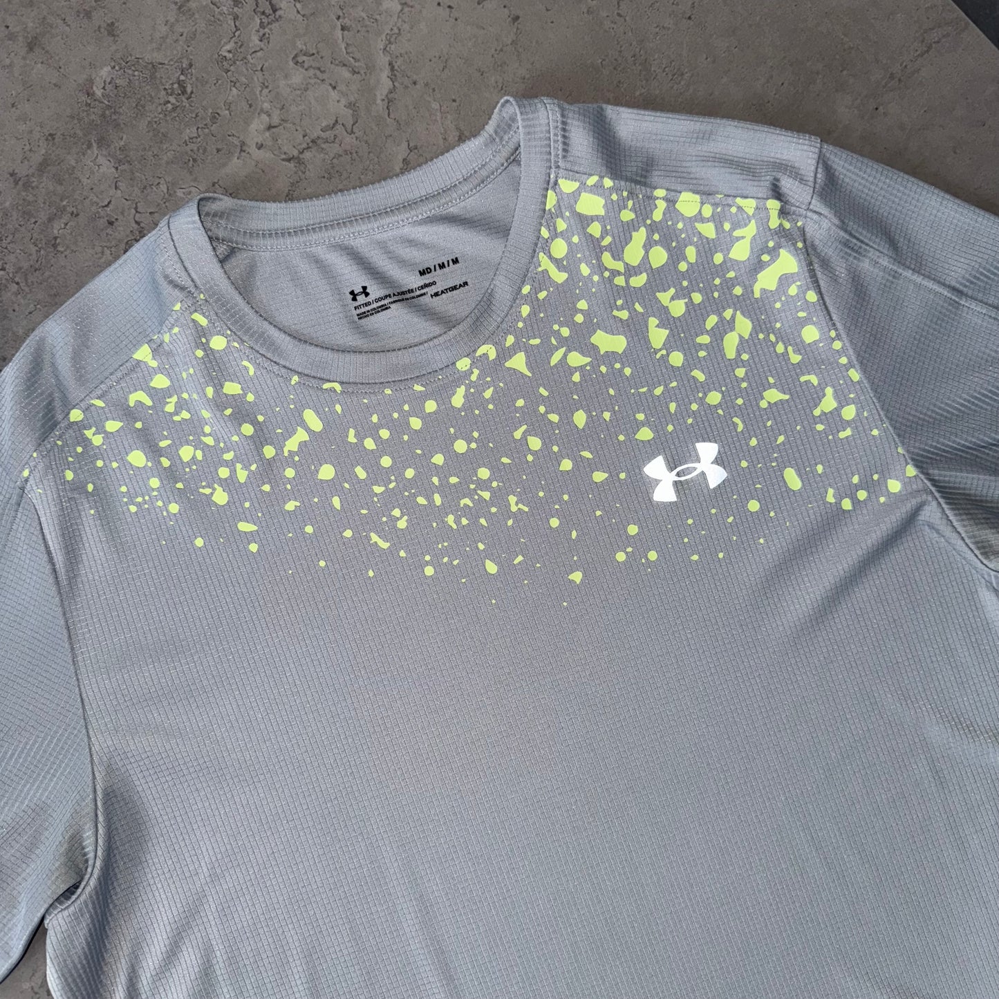 Under Armour Paint Splatter Light Grey T Shirt