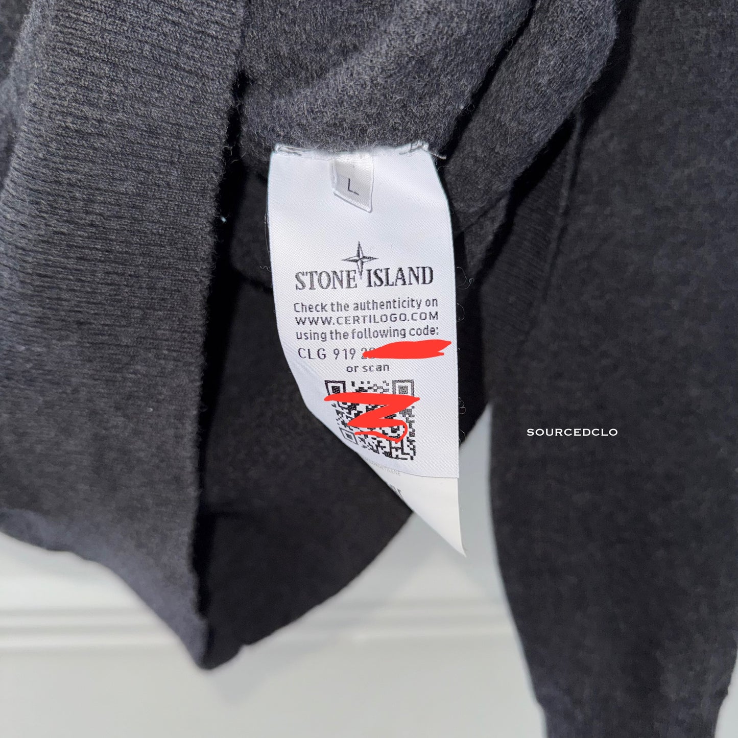 Stone Island Charcoal Knit Jumper
