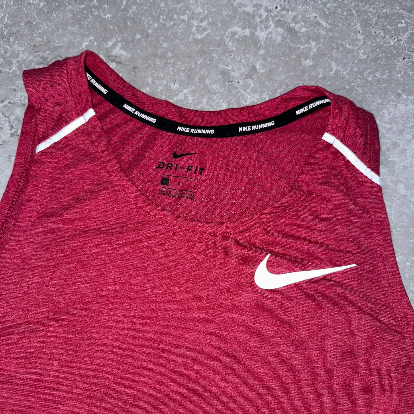 Nike Maroon Breathe 1.0 Miler Vest