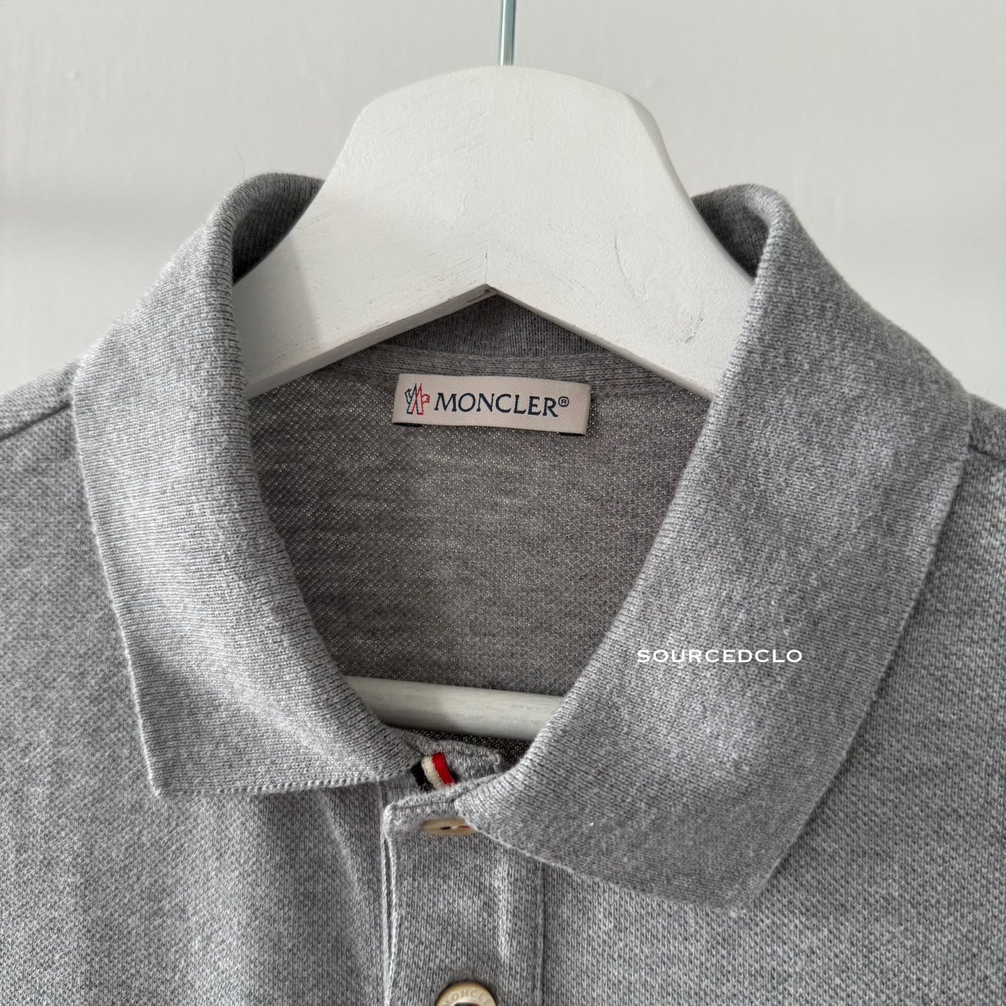 Moncler Grey Polo Shirt