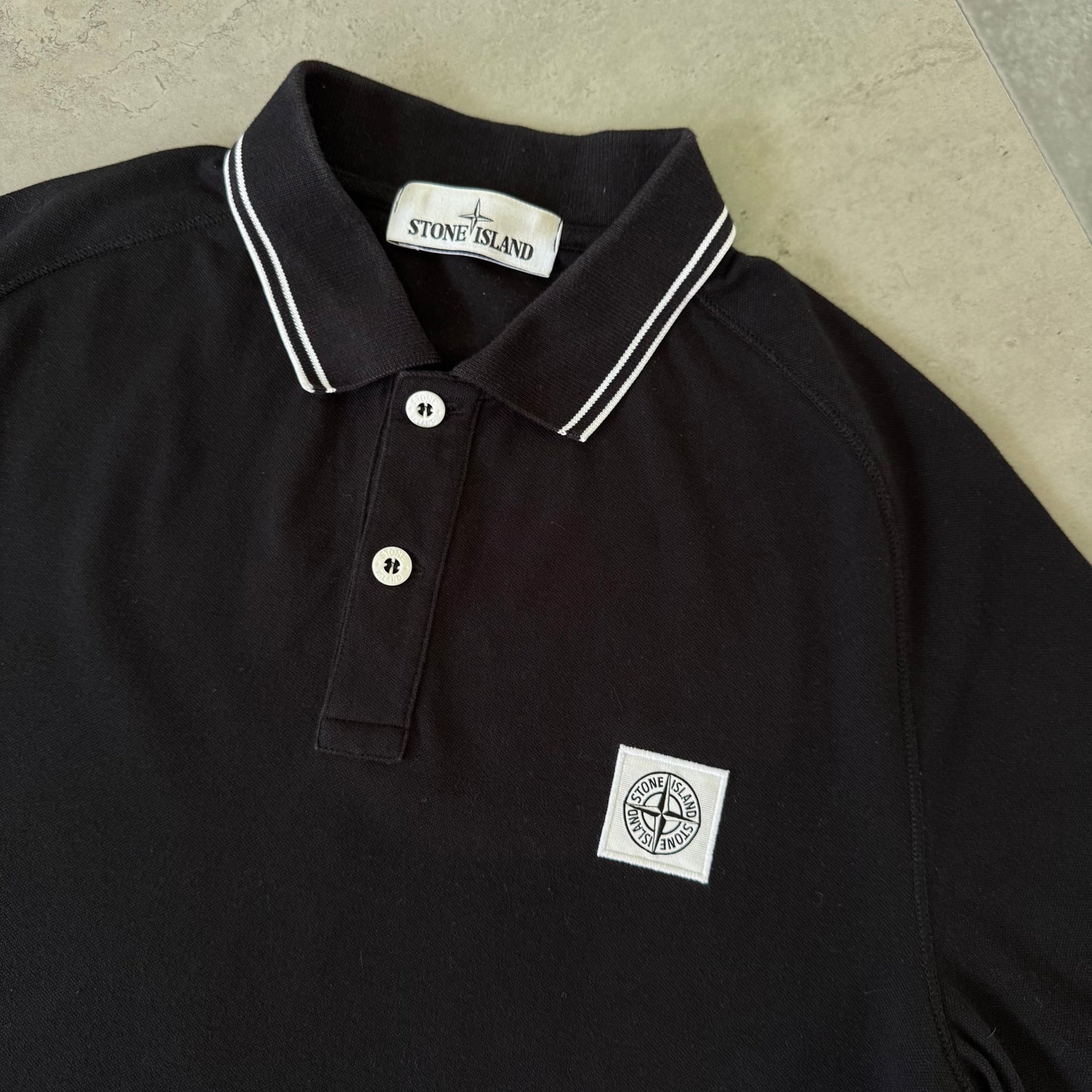 Stone Island Black Polo Shirt