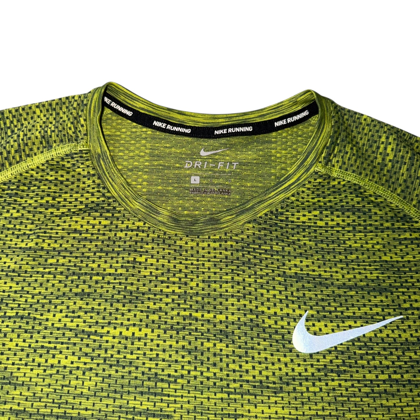 Nike Green Tech Knit Gradient Miler T Shirt