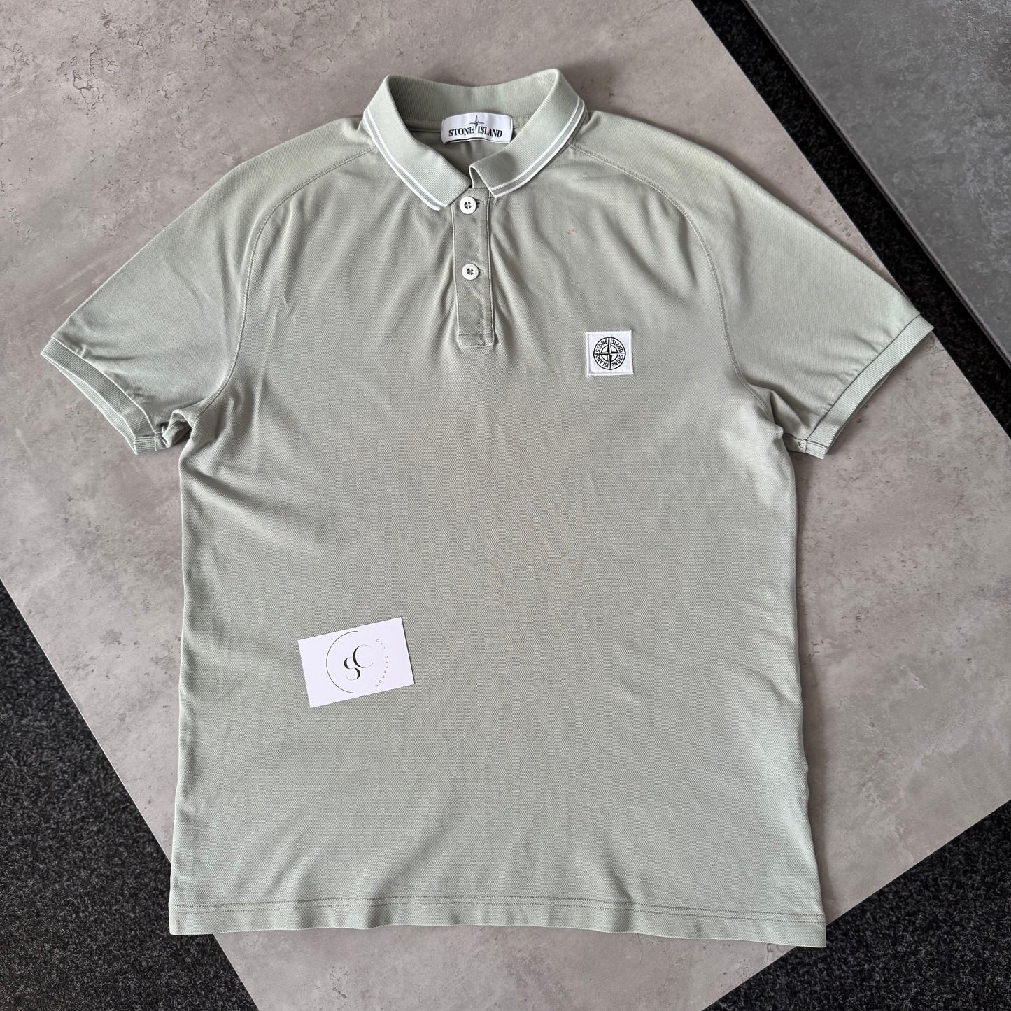 Stone Island Light Green Polo Shirt