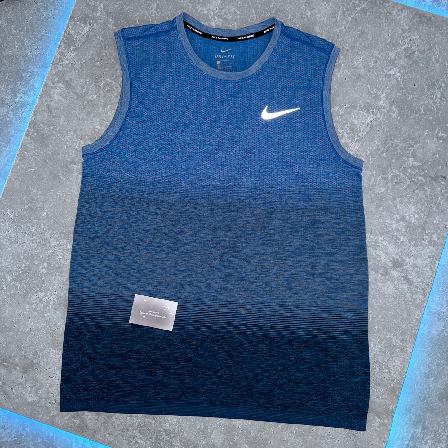 Nike Blue Gradient Knit Miler Vest