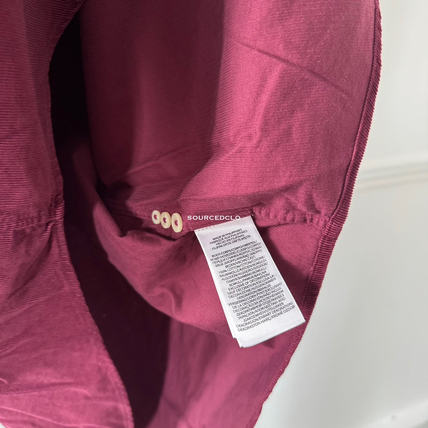 Polo Ralph Lauren Corduroy Dark Red Button Shirt