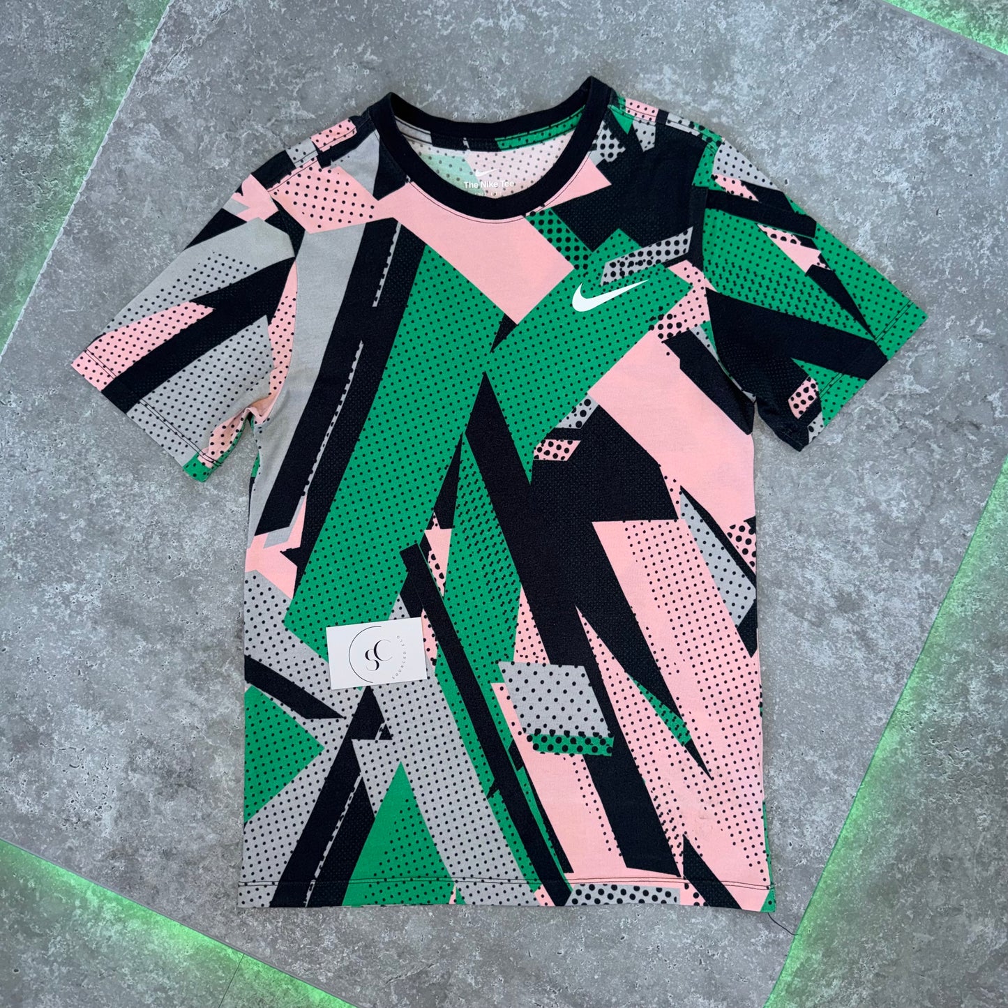 Nike Geometric Pink Miler T Shirt