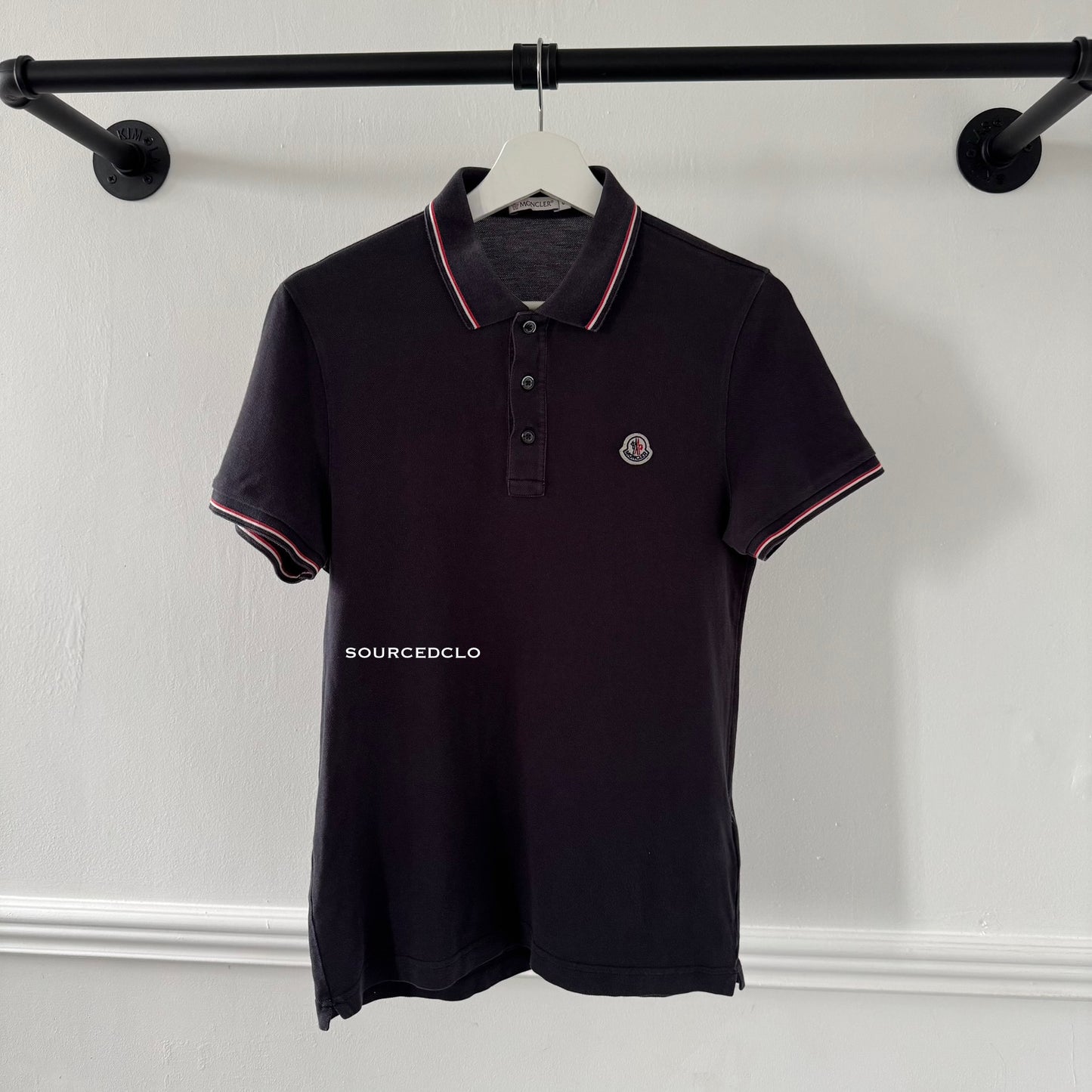 Moncler Black Polo Shirt