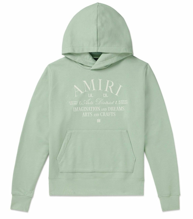 Amiri Green & White Art District Hoodie