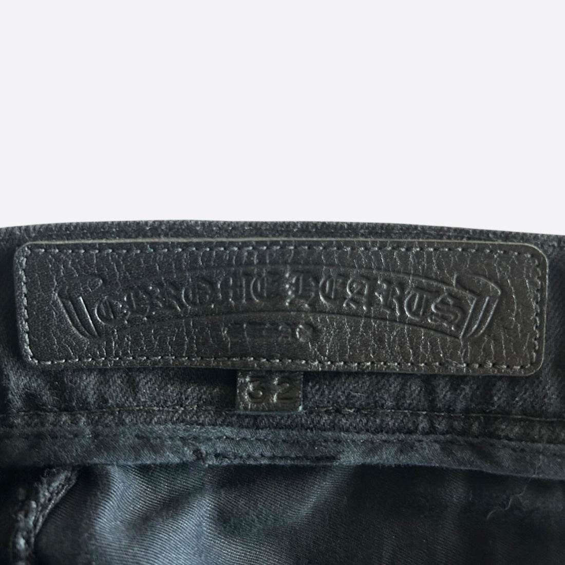 Chrome Hearts Black Cow & Yellow Cross Patch Jeans