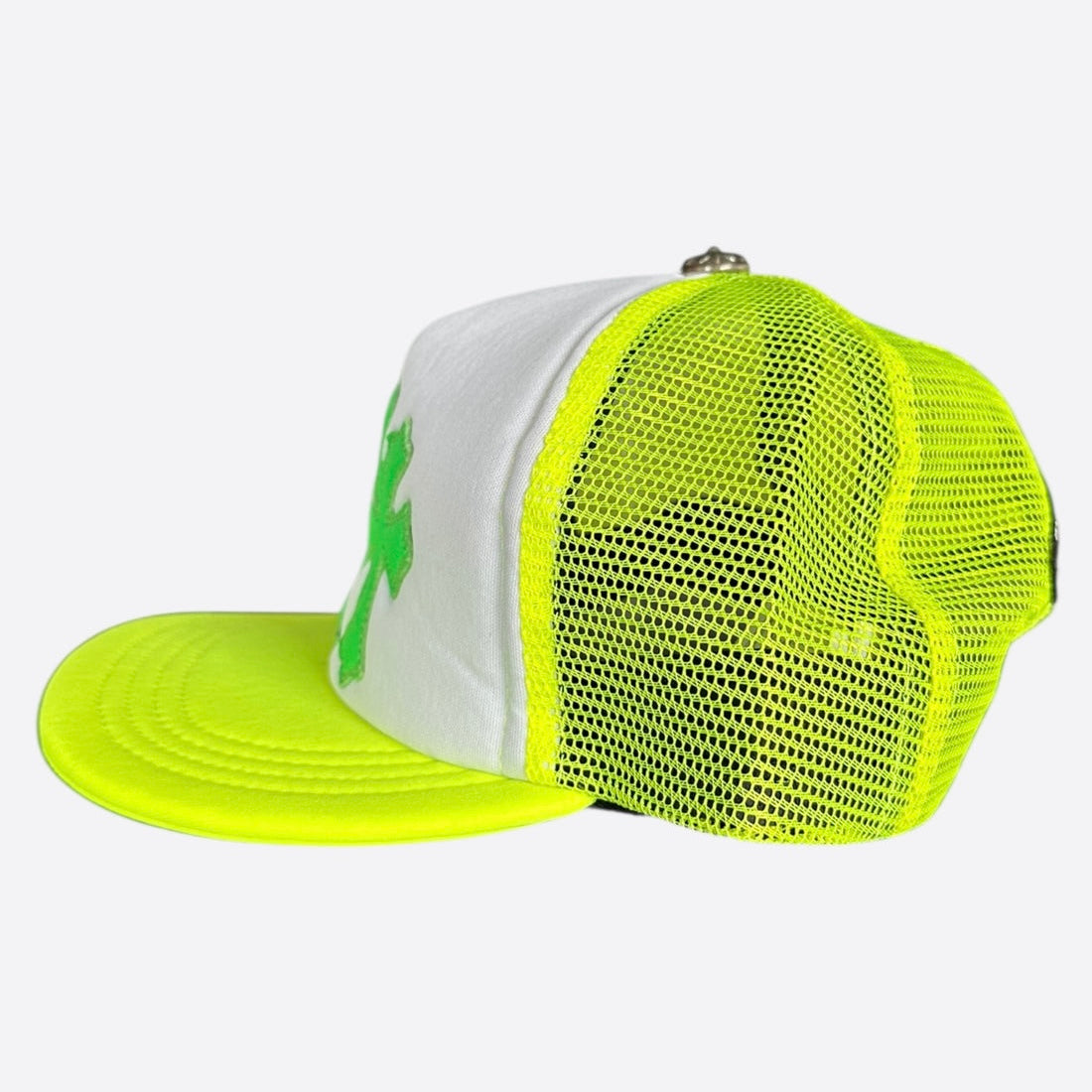 Chrome Hearts Neon Yellow Cross Patch Hat
