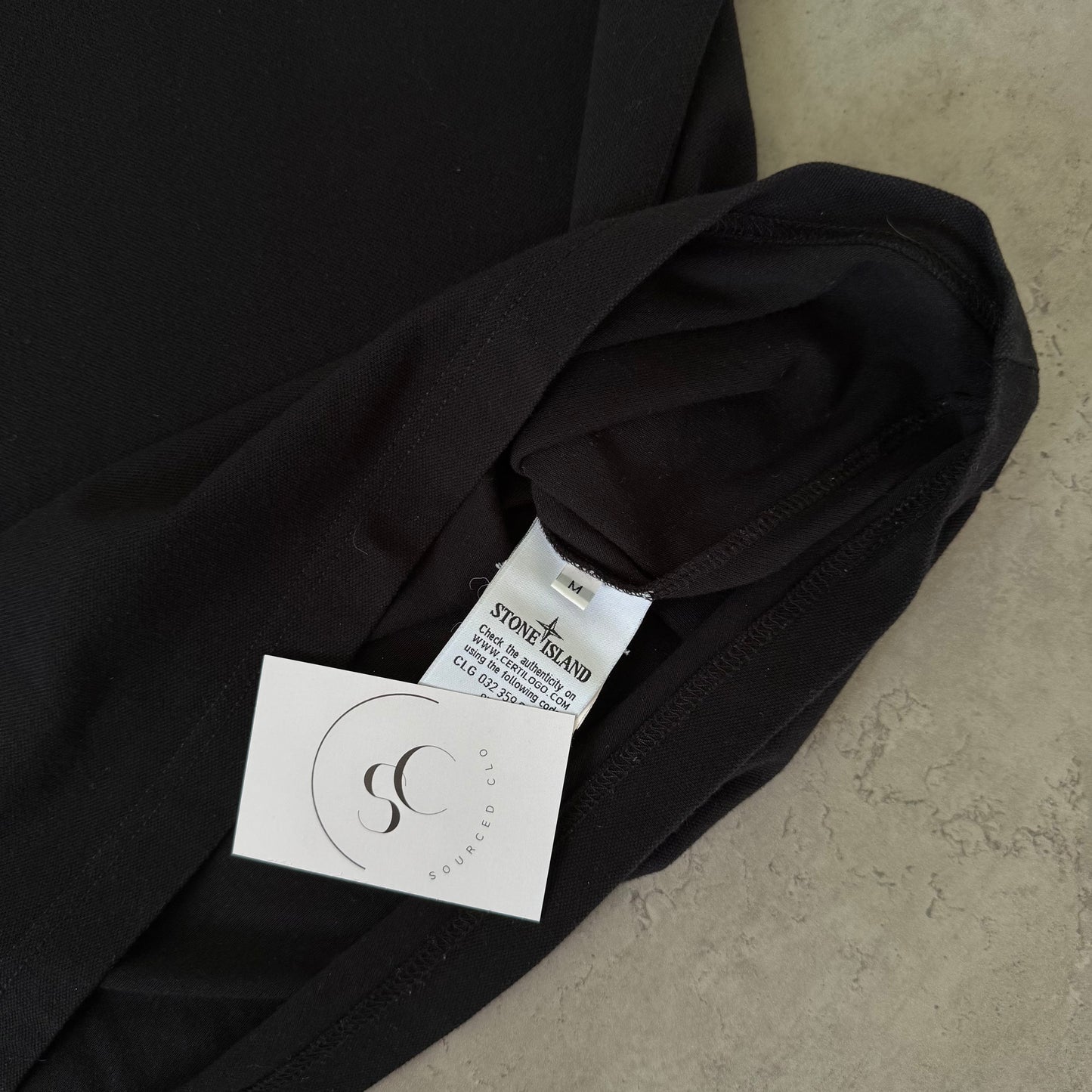 Stone Island Black Polo Shirt