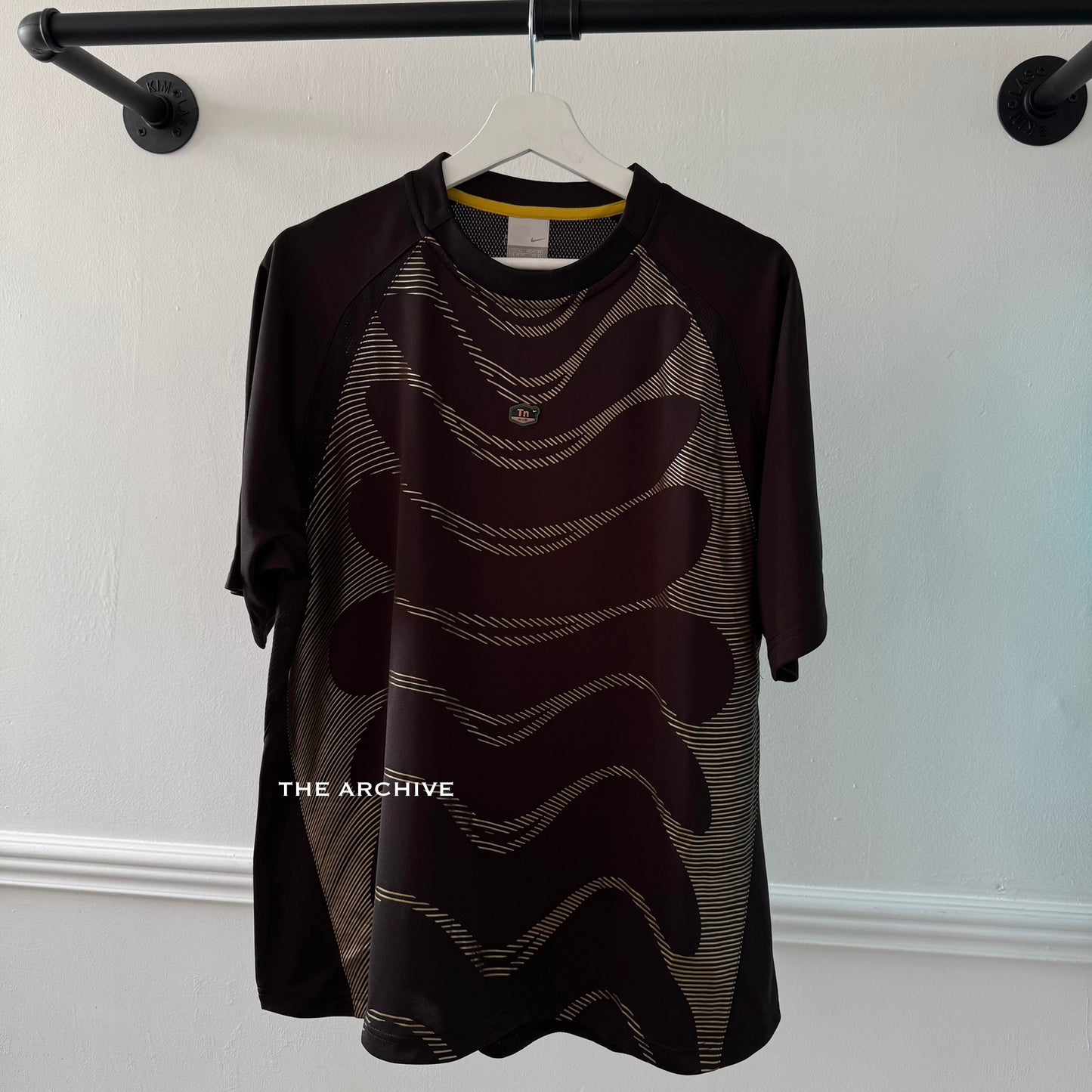 Y2K Nike TN Black Gold Pattern T Shirt