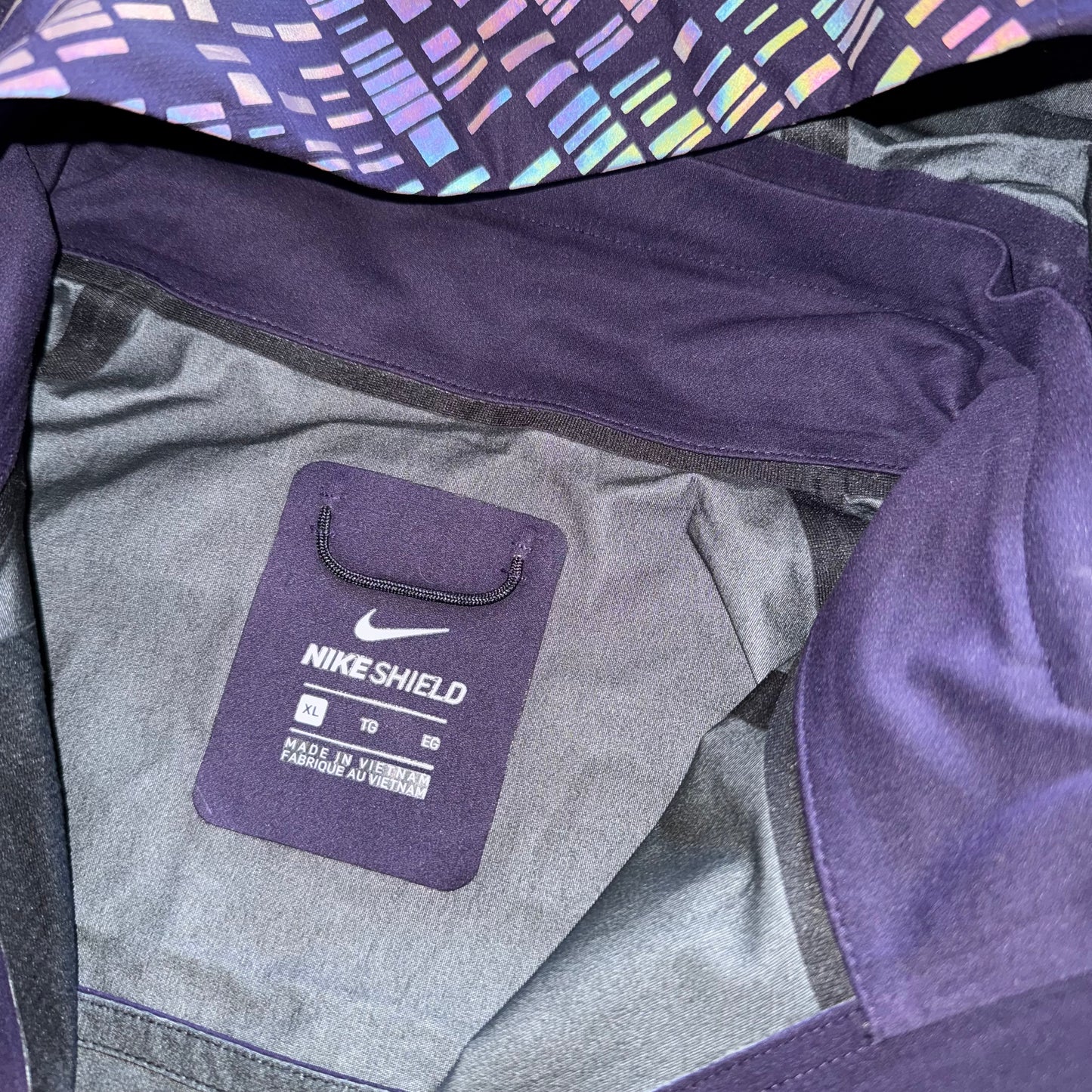 Nike Purple Rainbow Reflective Shield Jacket