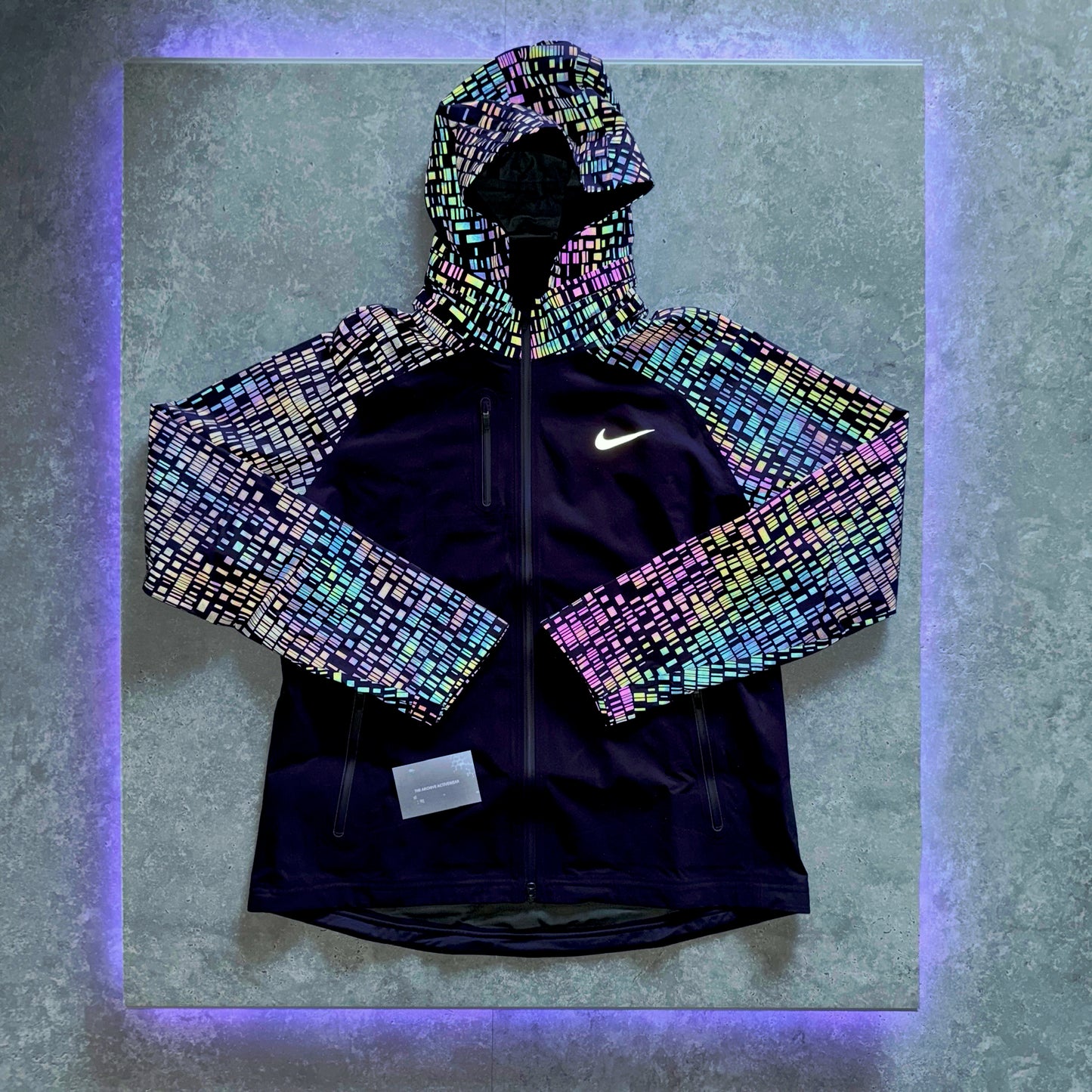 Nike Purple Rainbow Reflective Shield Jacket