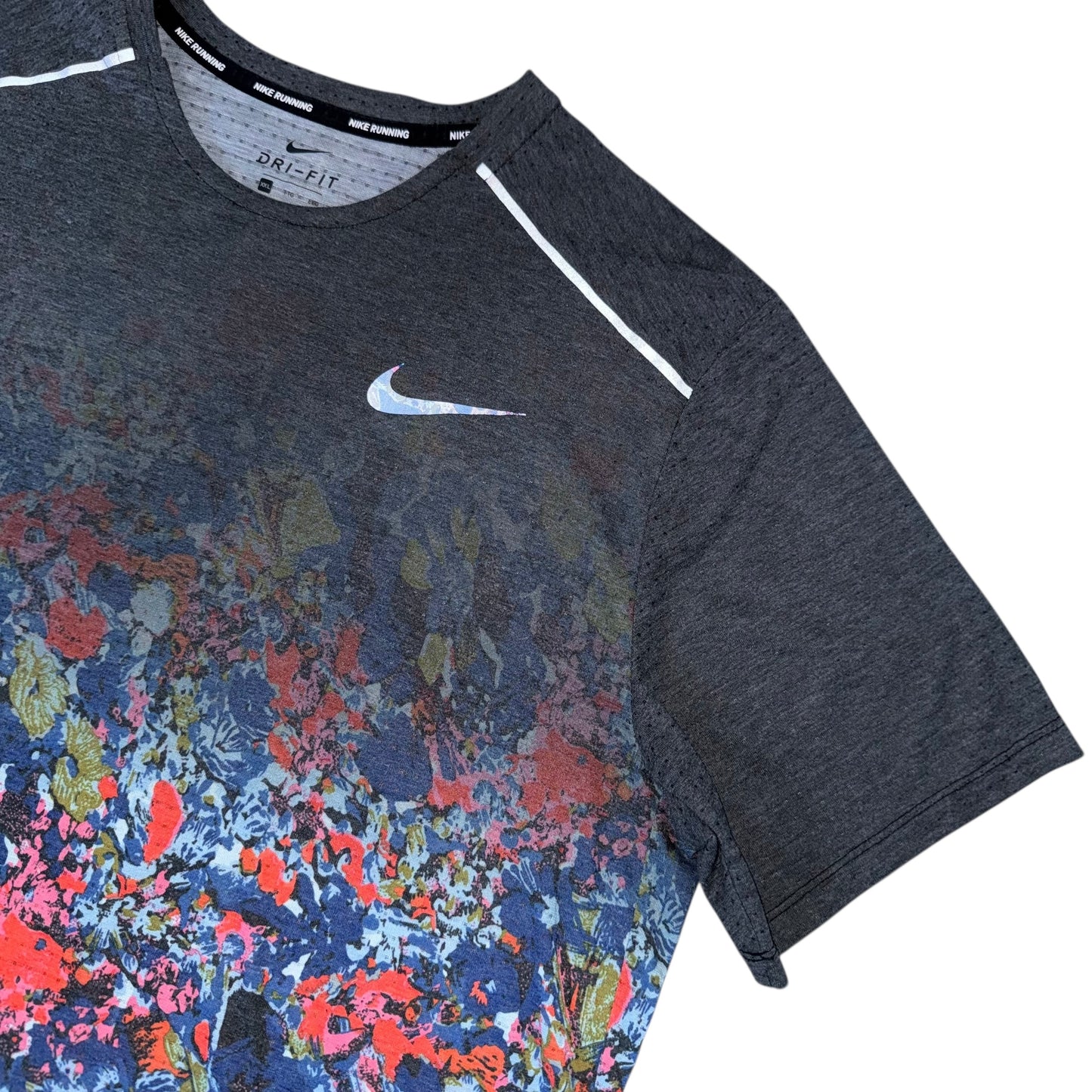 Nike Floral Grey 1.0 Miler T Shirt