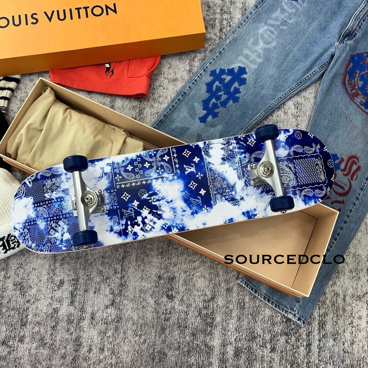 Louis Vuitton Bandana Skateboard