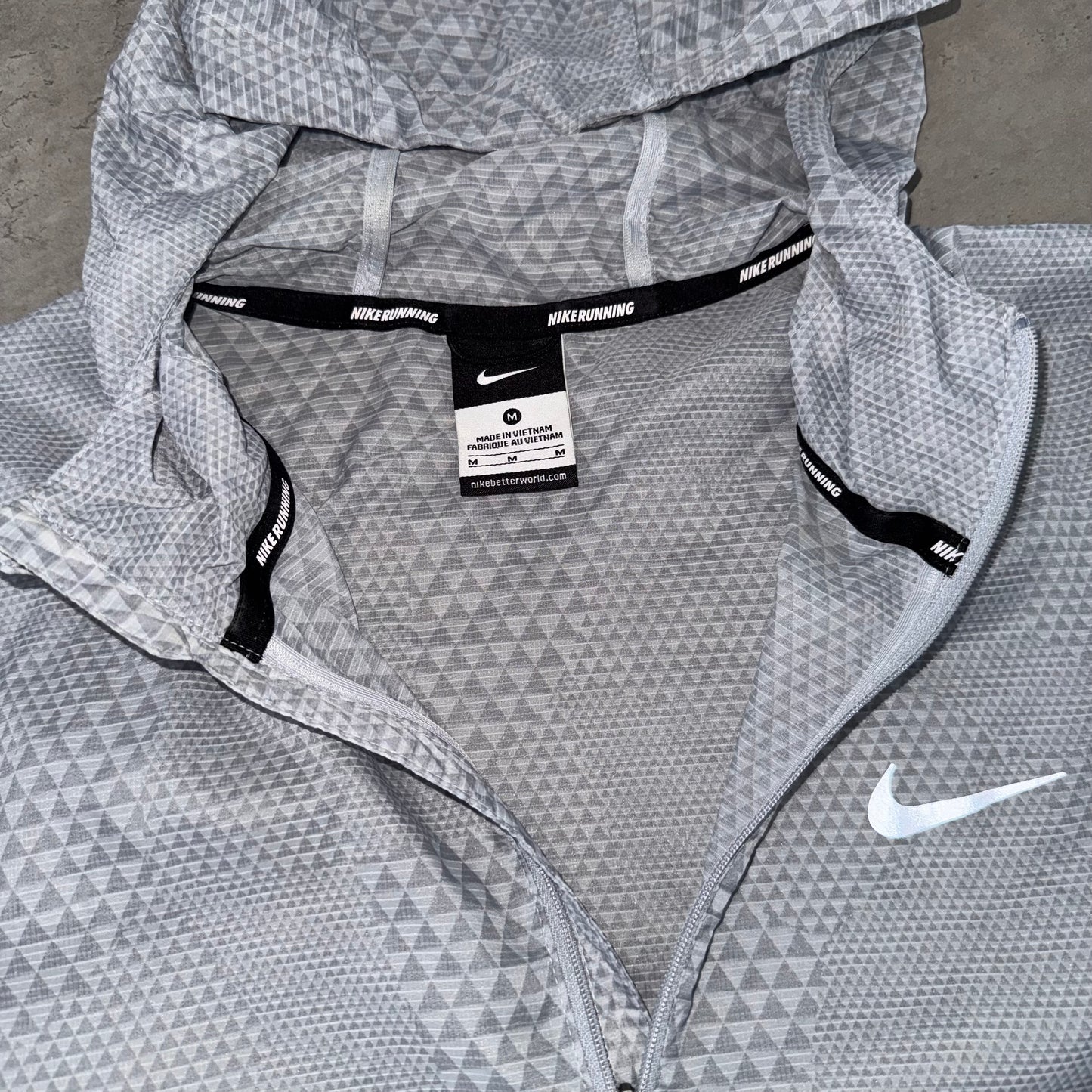 Nike Grey Snakeskin Running Windbreaker