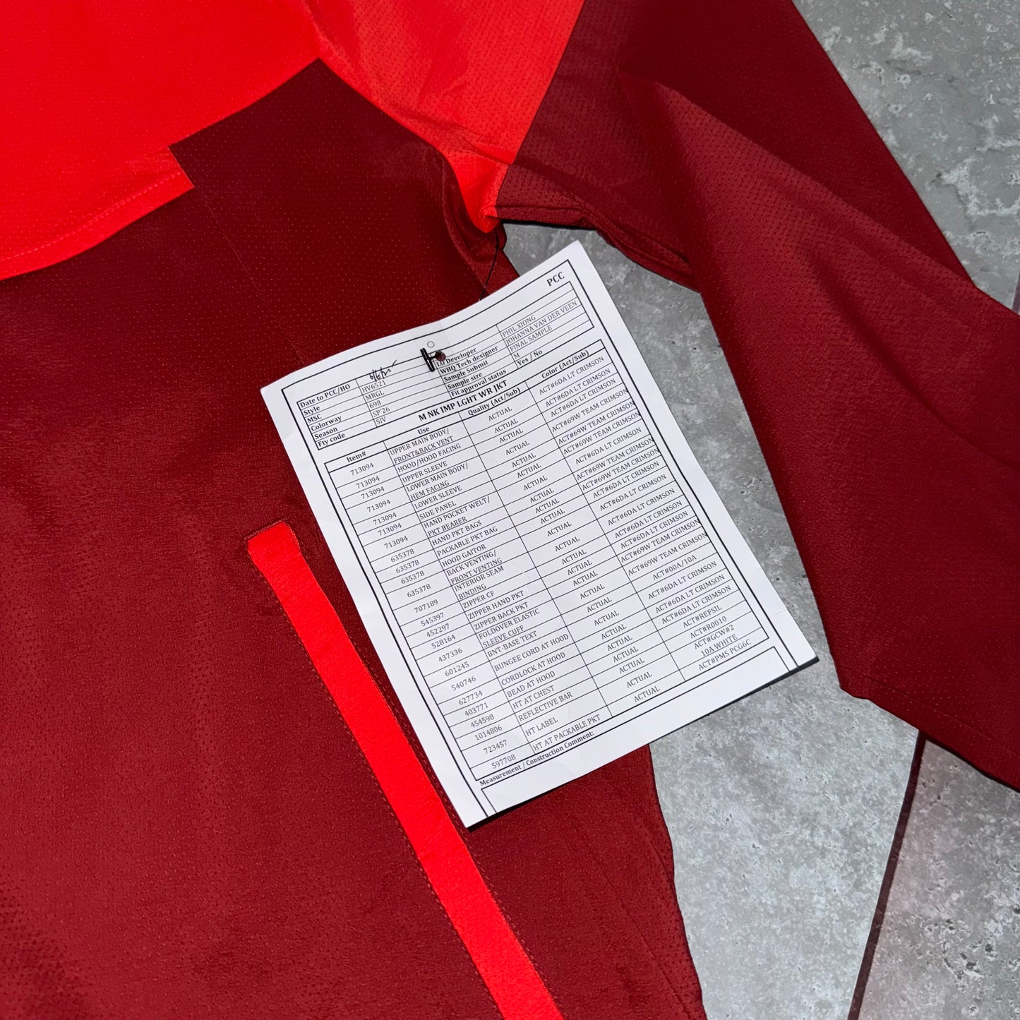 Nike Light Crimson Sample Windbreaker