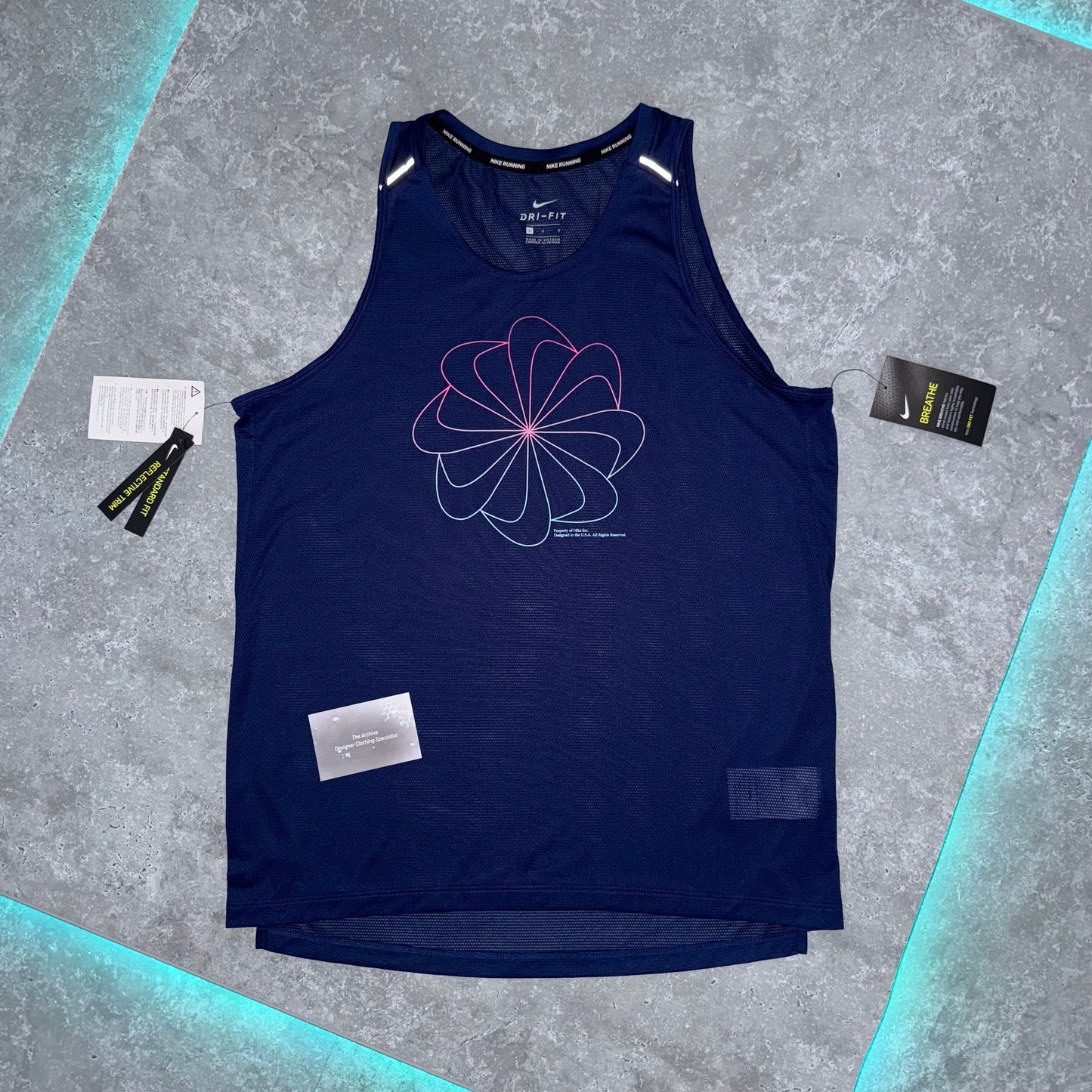 Nike Navy Pinwheel 1.0 Miler Vest