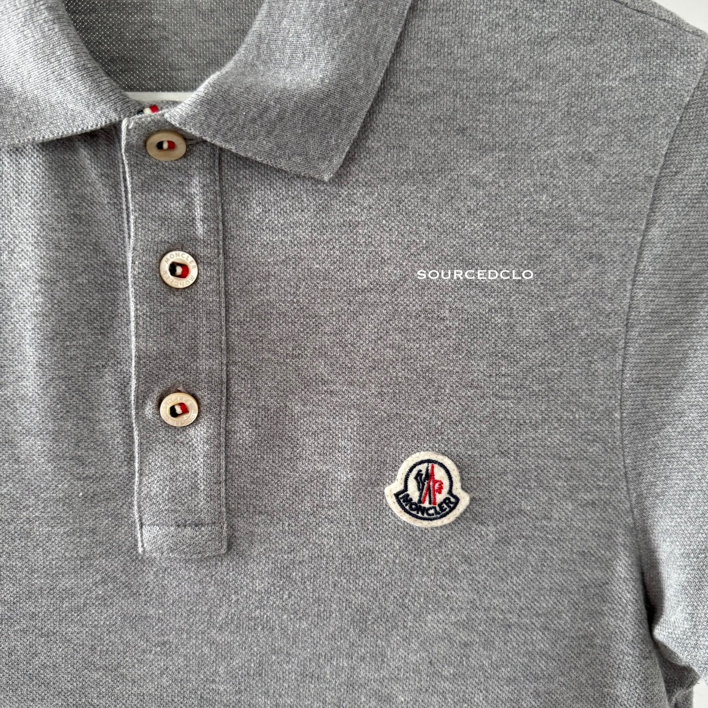 Moncler Grey Polo Shirt