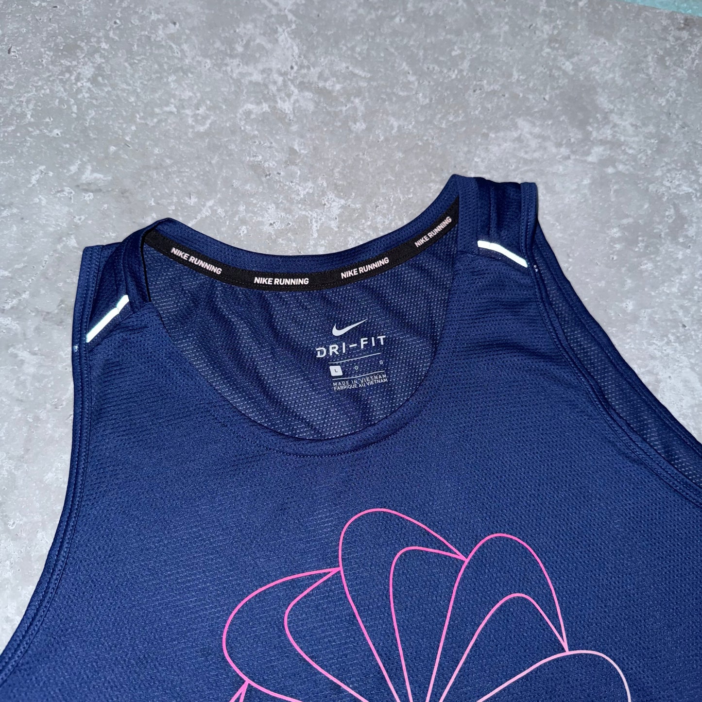 Nike Navy Pinwheel 1.0 Miler Vest