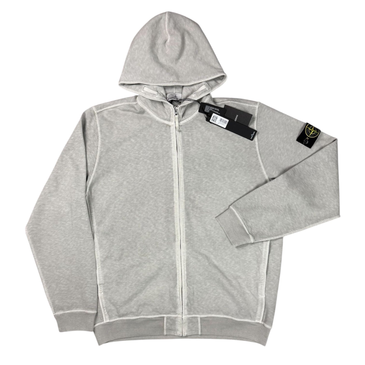 Stone Island Grey Zip Hoodie