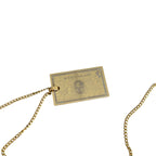 A Bathing Ape Bape Gold Card Necklace