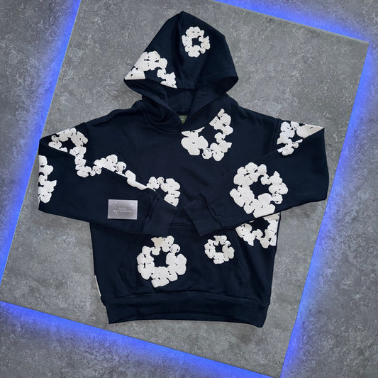 Denim Tears Navy Cotton Wreath Hoodie