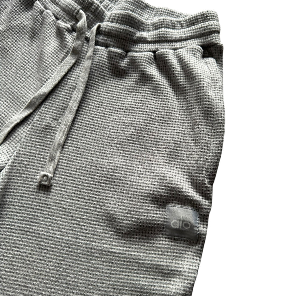 Alo Heritage Grey Waffle Knit Pant