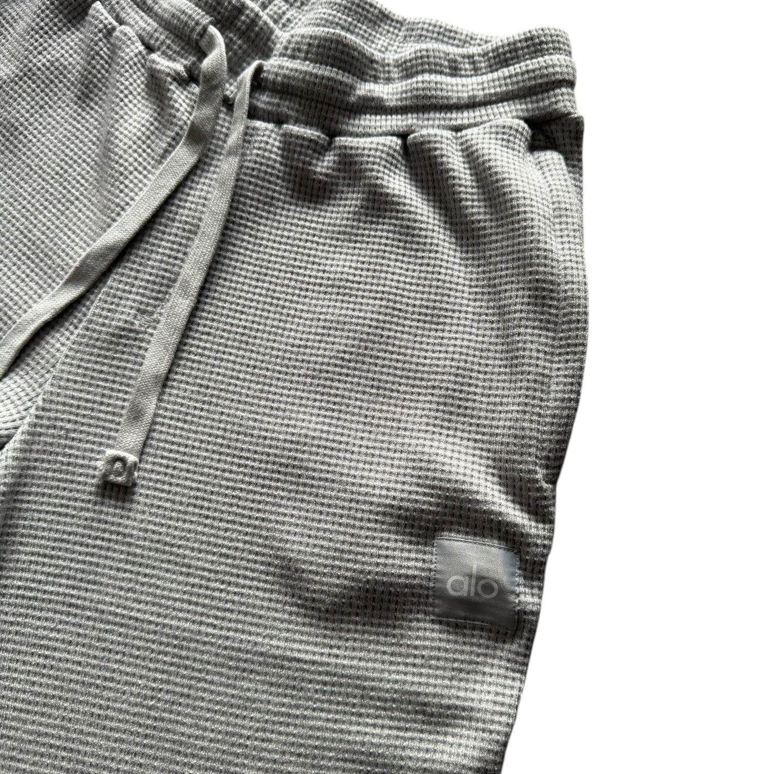 Alo Heritage Grey Waffle Knit Pant