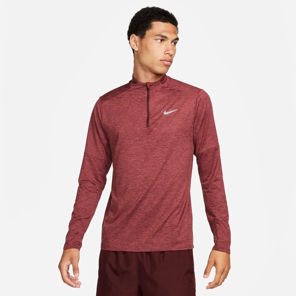 Nike Maroon Element Running Half zip