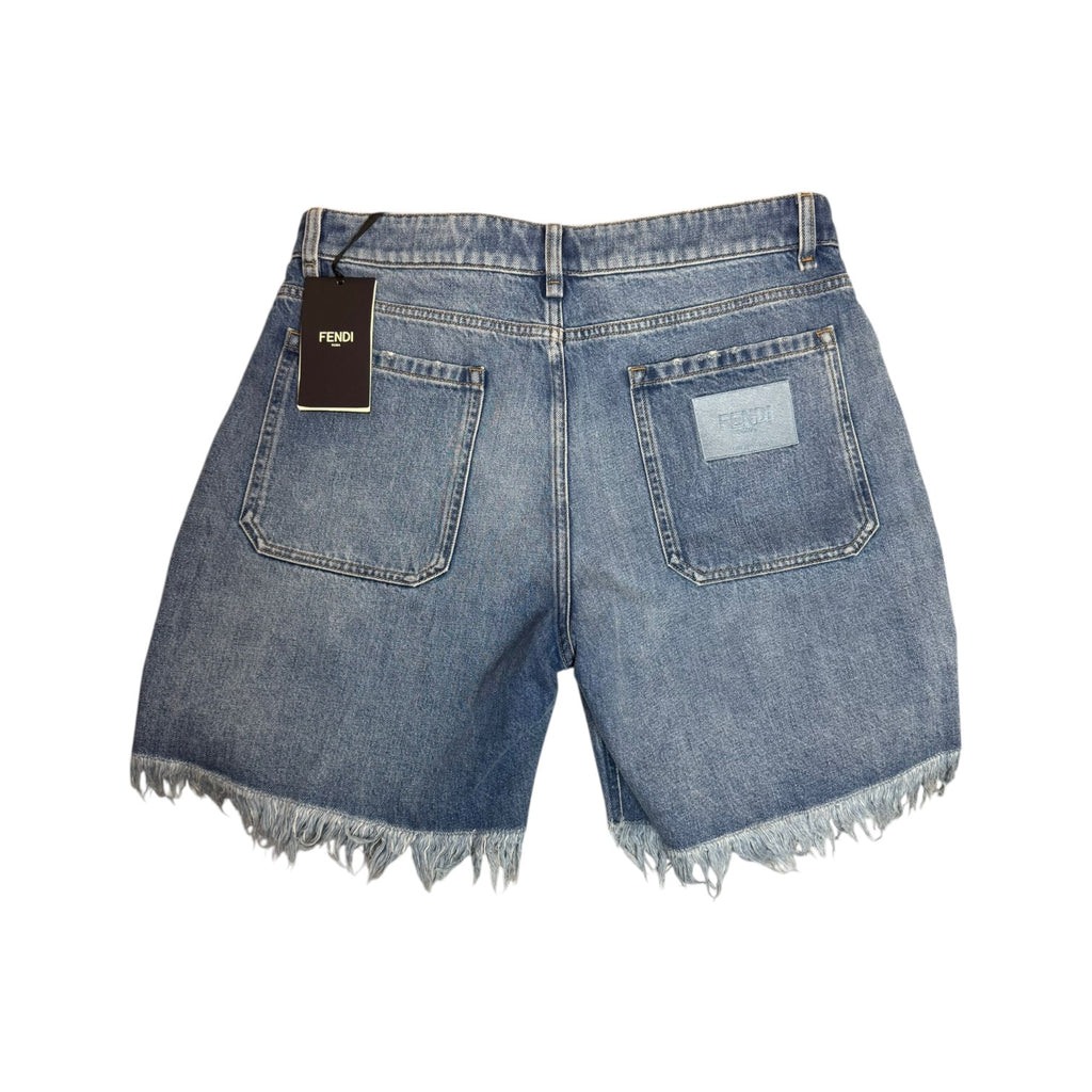 Fendi Distressed Denim Shorts