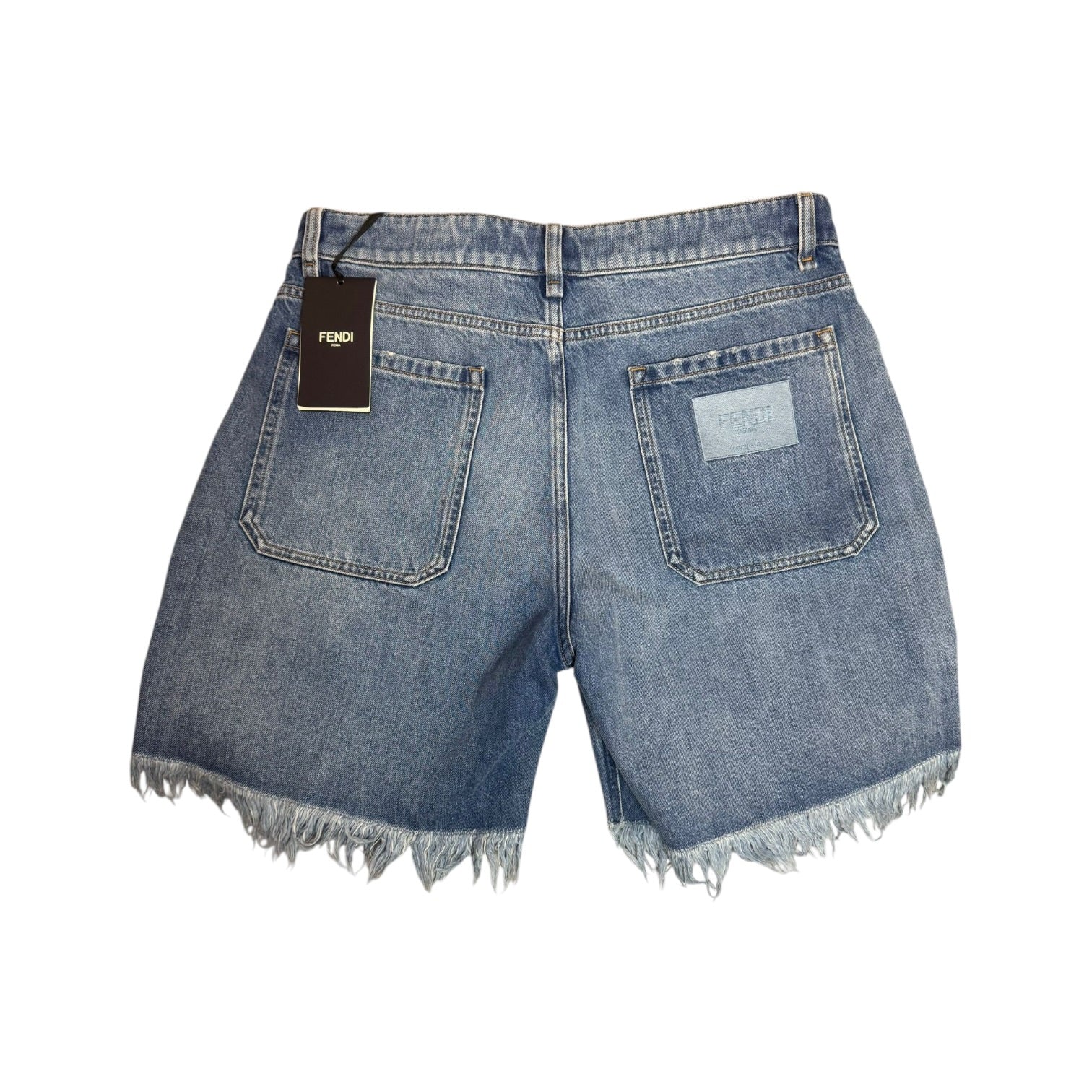 Fendi Distressed Denim Shorts