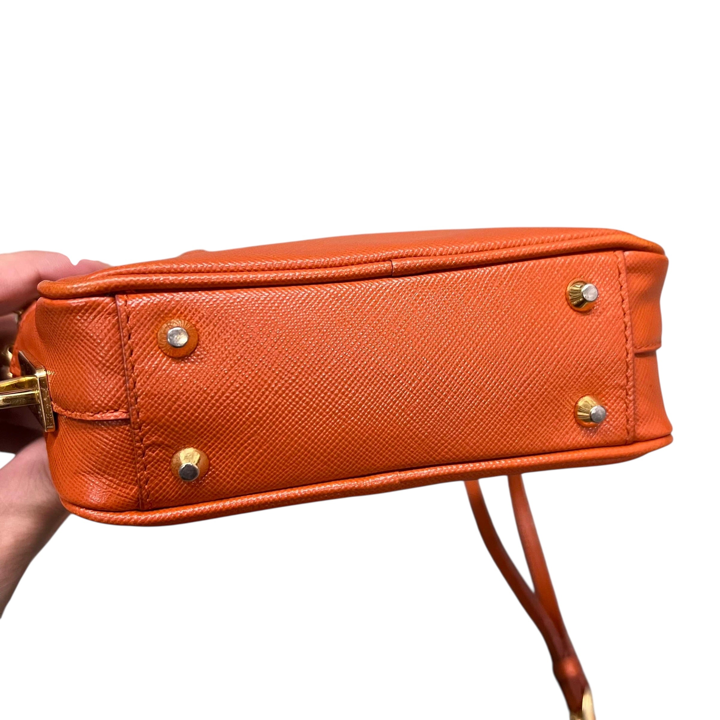 Prada Saffiano Mini Crossbody Orange Bag (PRE ORDER)