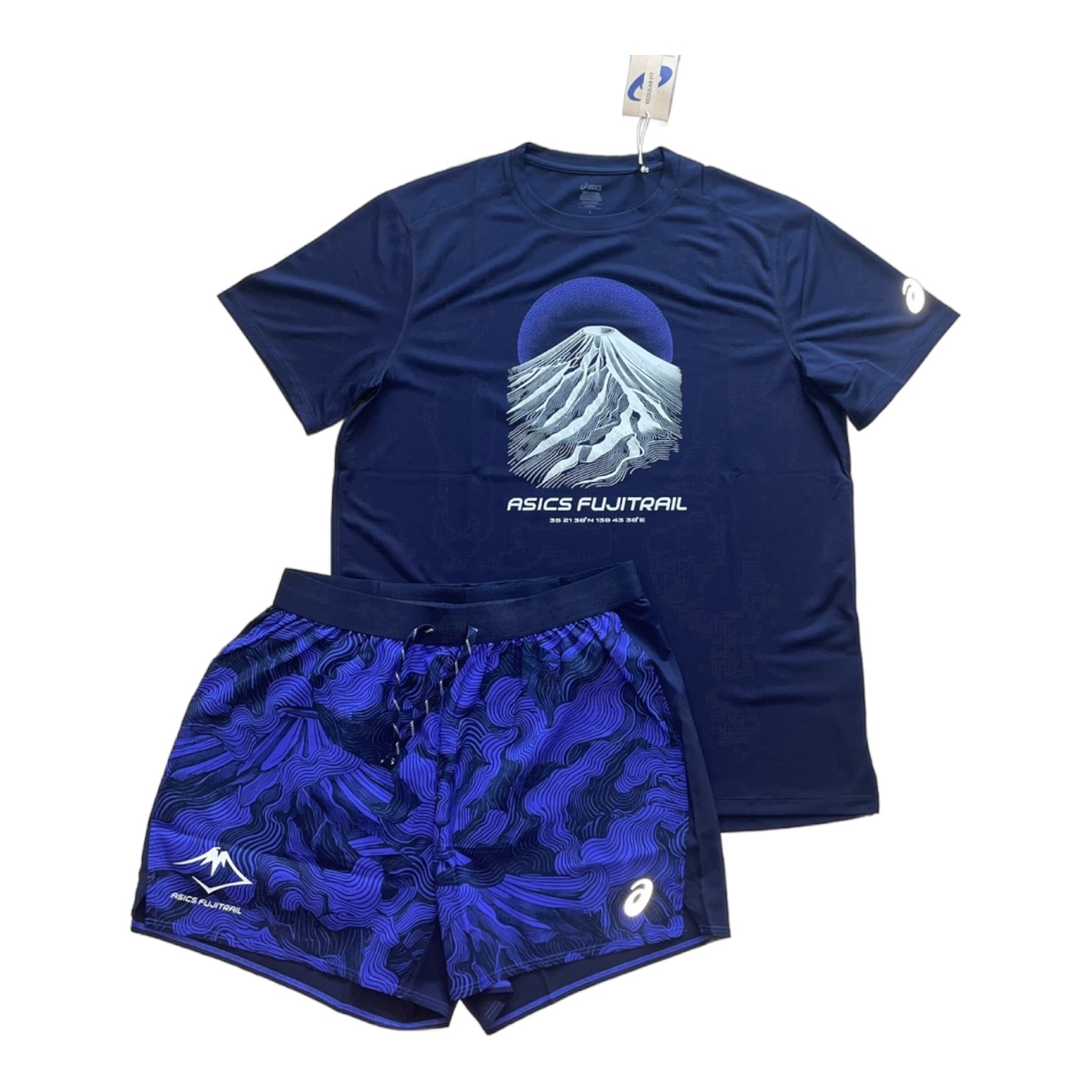 Asics Fujitrail Blue Short Set