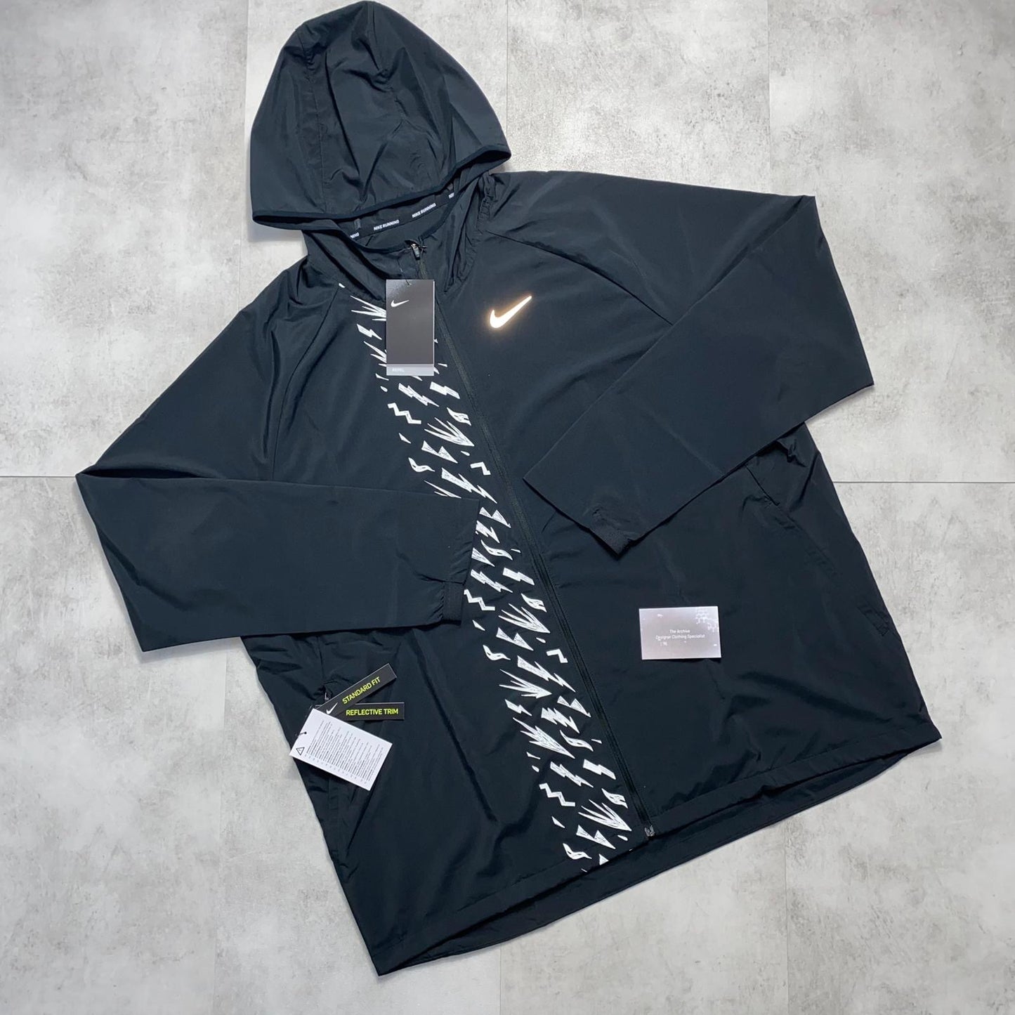 Nike Black Bolt Running Windbreaker
