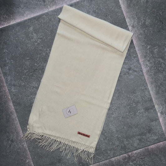 Acne Studios Canada Beige Wool Scarf