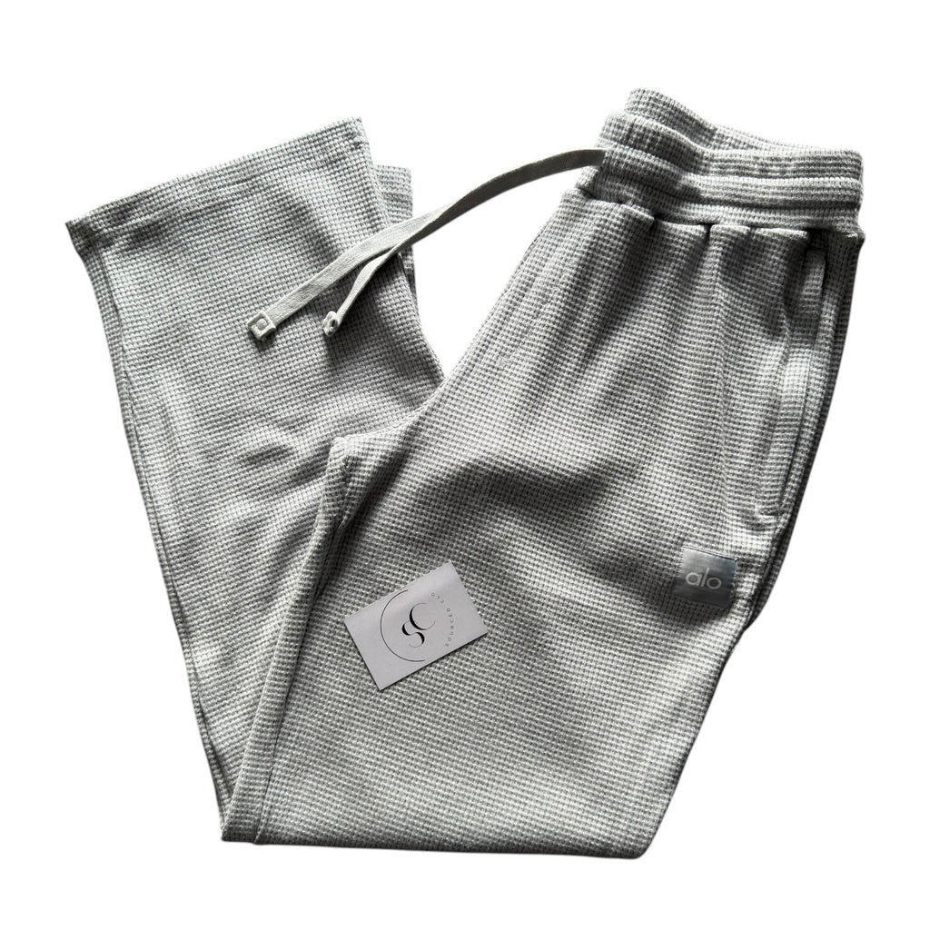 Alo Heritage Grey Waffle Knit Pant