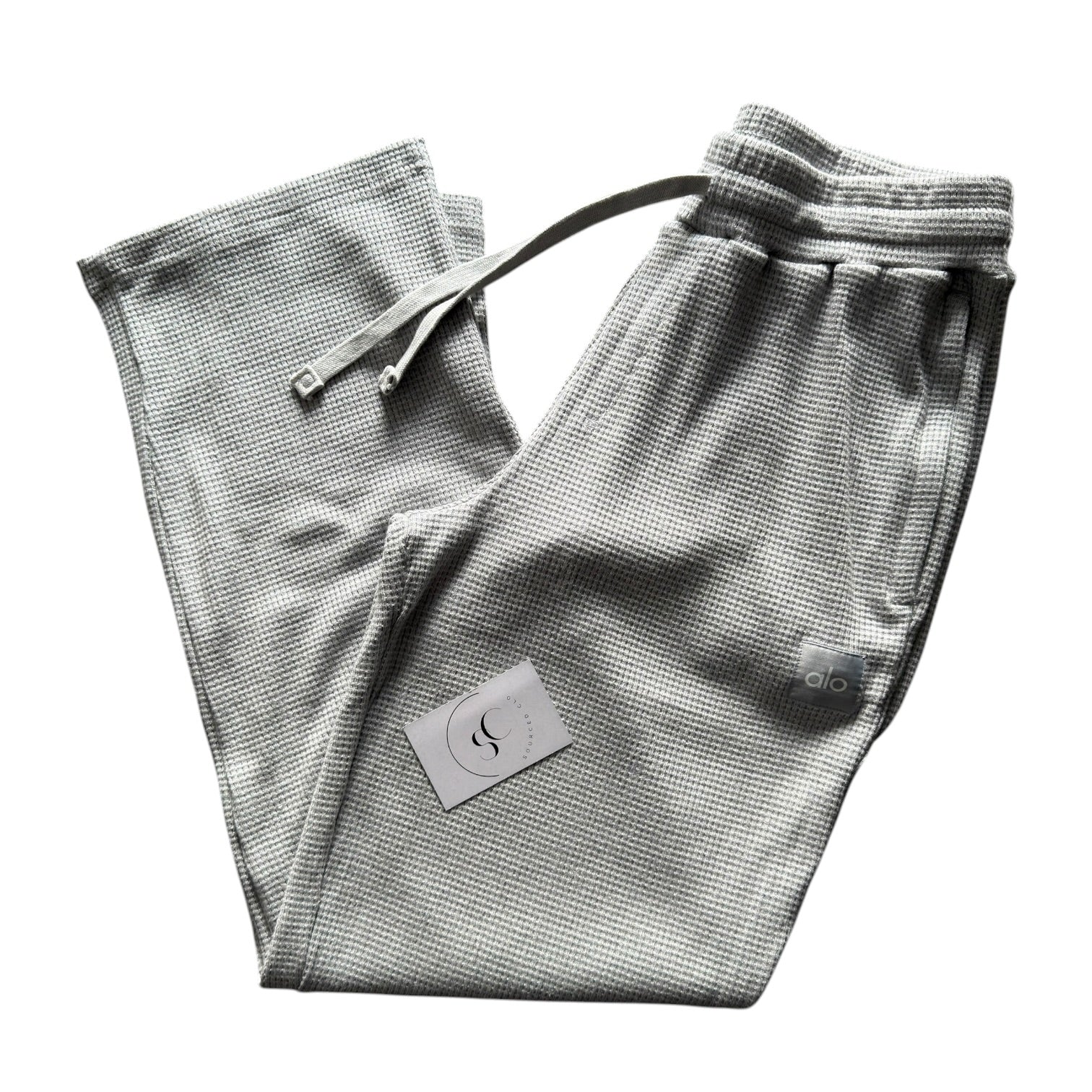 Alo Heritage Grey Waffle Knit Pant