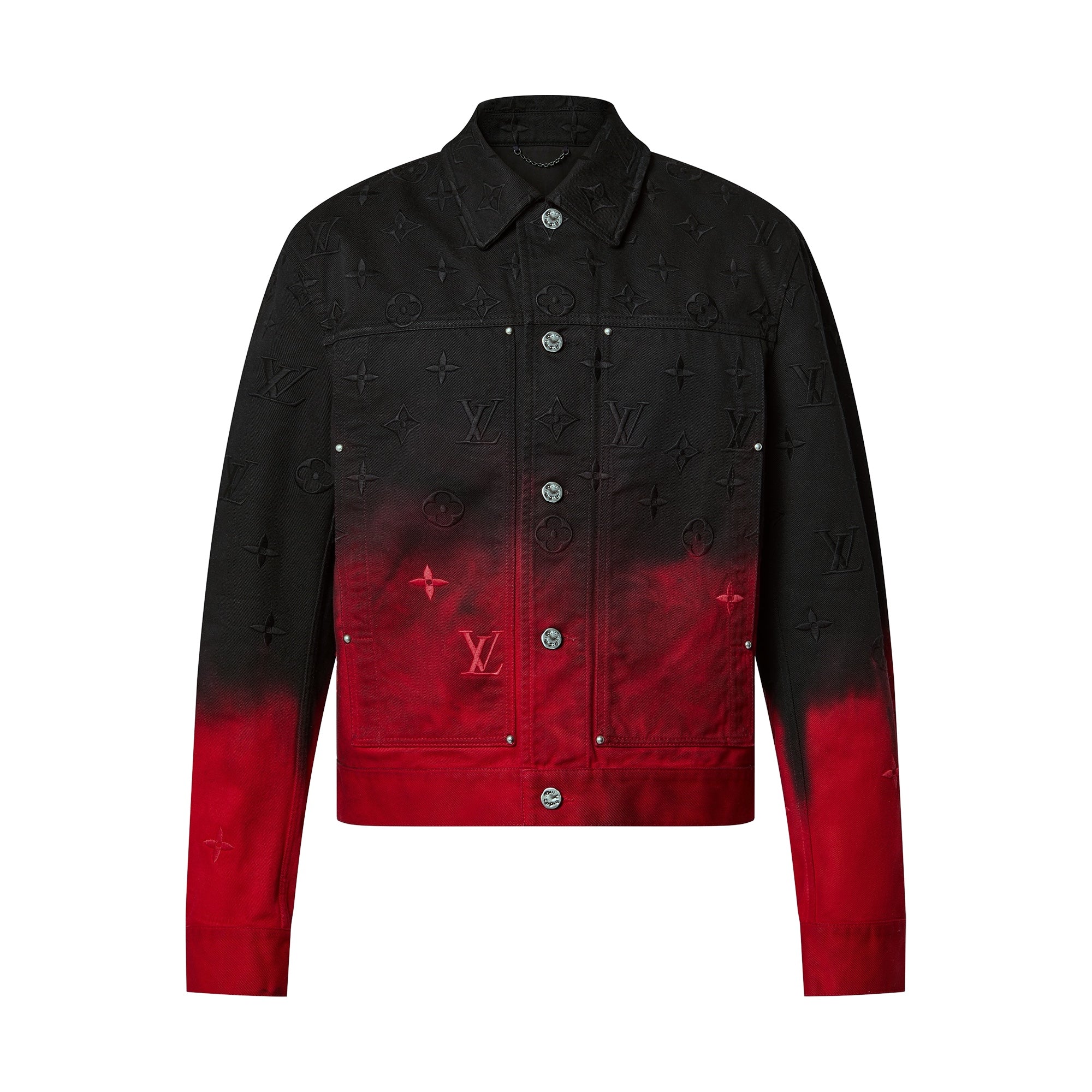 Louis Vuitton Red Gradient Denim Jacket
