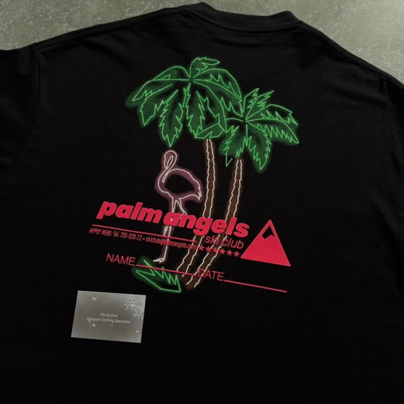 Palm Angels Black Ski Club T Shirt