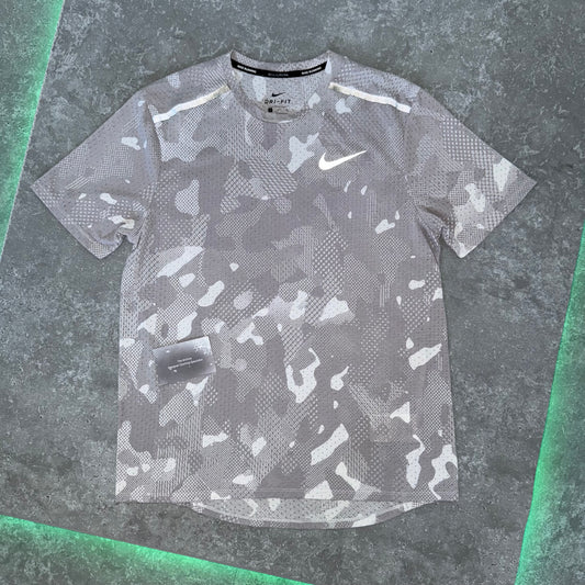Nike White Camouflage Miler T Shirt