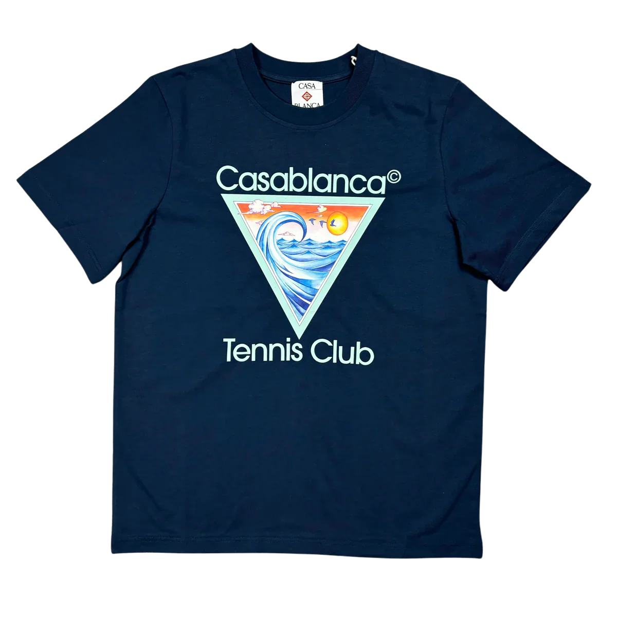 Casablanca Tennis Club Navy T Shirt
