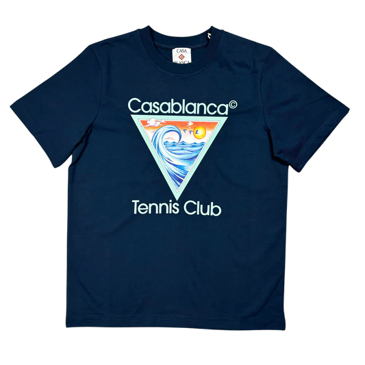 Casablanca Tennis Club Navy T Shirt