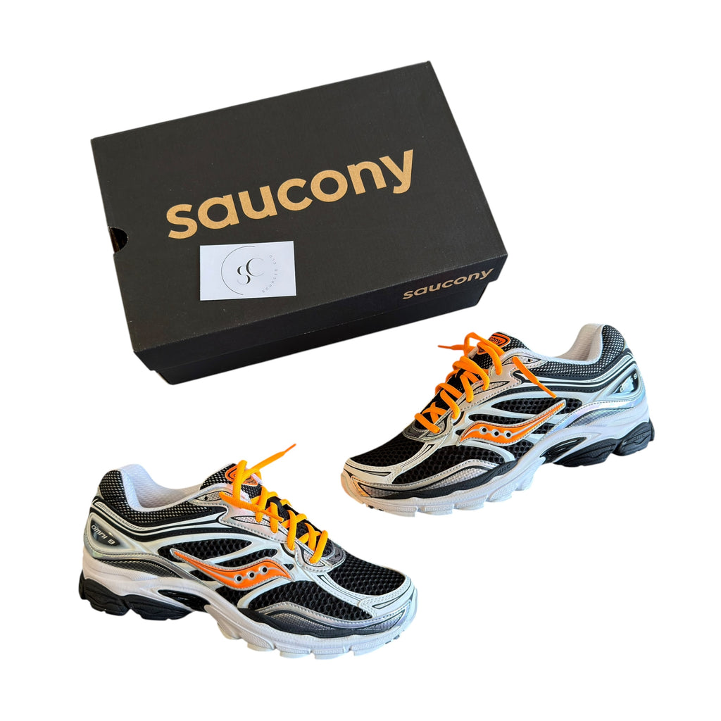 Saucony Pro Grid Omni 9 Black Orange Trainers