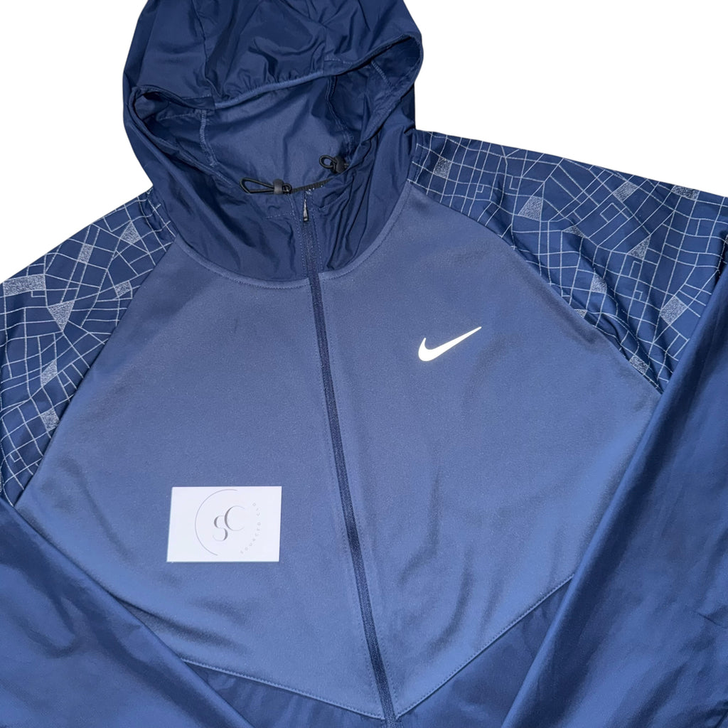 Nike Navy Running Division Grid Windbreaker