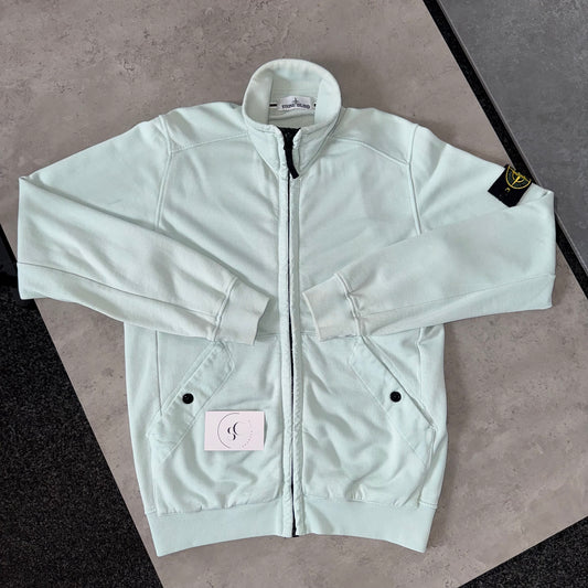 Stone Island Light Aqua Zip Sweatshirt