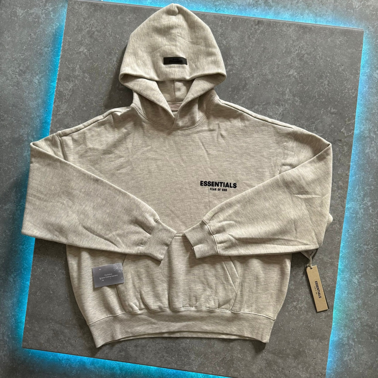 Essentials Fear Of God Light Oatmeal Hoodie