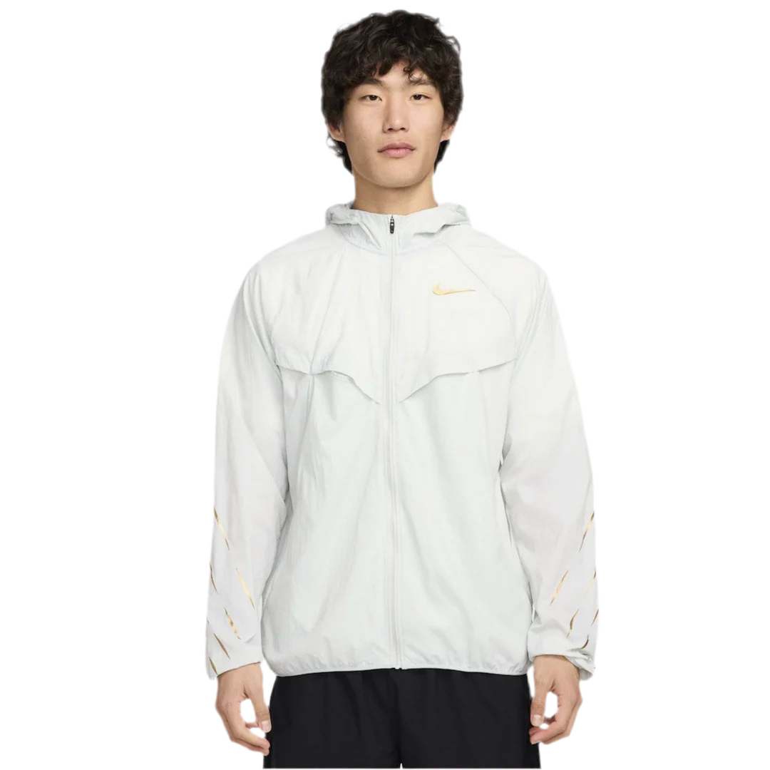 Nike White Golden Swoosh Windbreaker