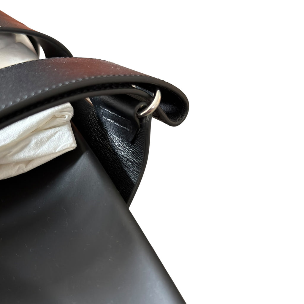 Hermes Chypre Black Leather Sandals